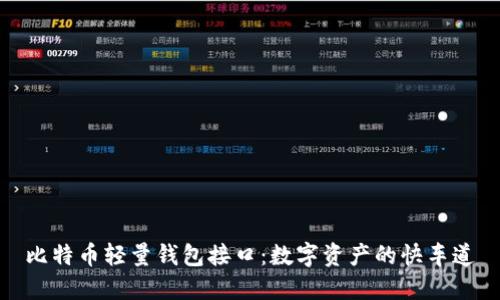 比特币轻量钱包接口：数字资产的快车道